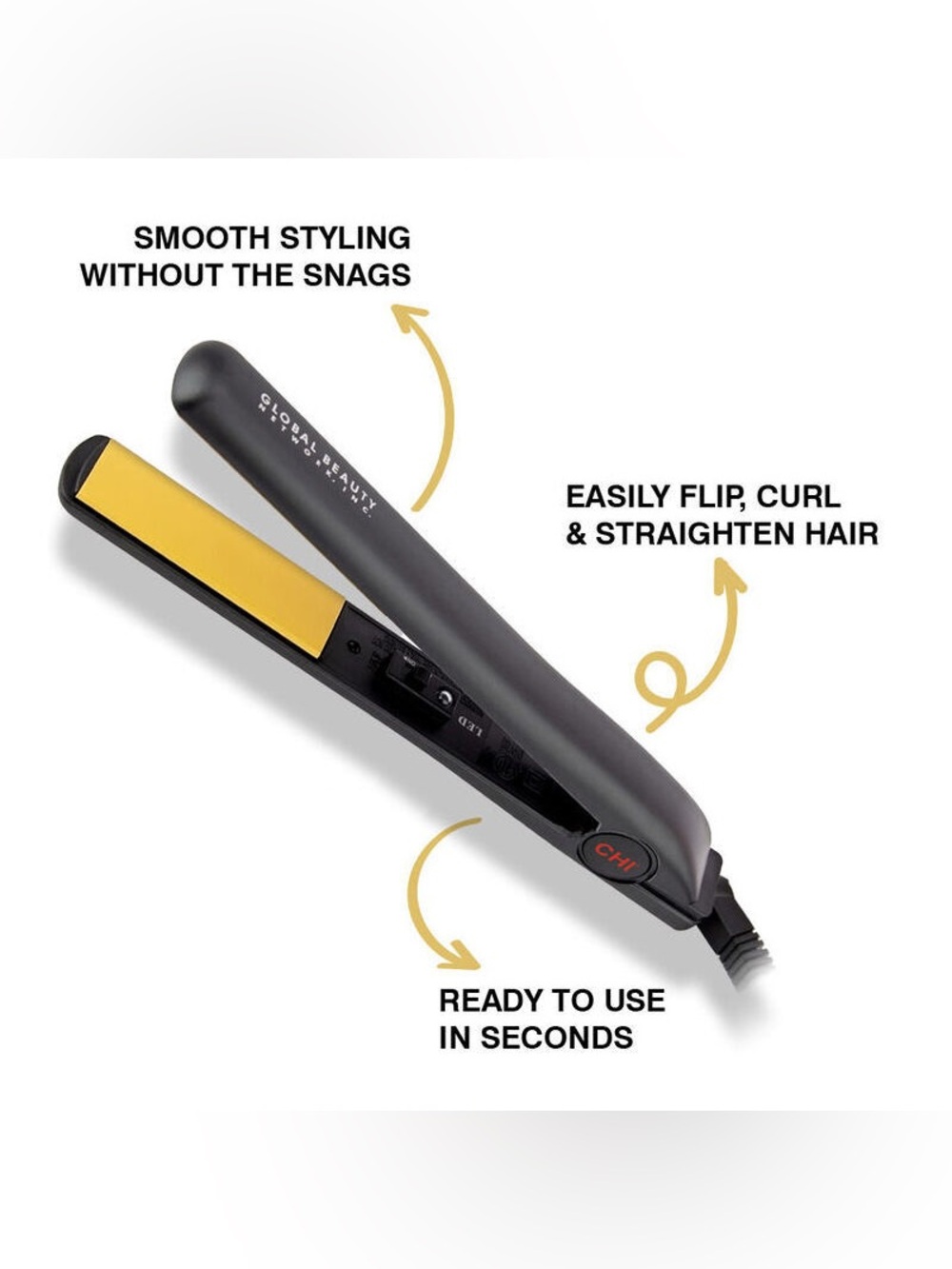 Chi Original 1 Inch Ceramic Styling Straightener Iron For Hair - Picture 3 of 9